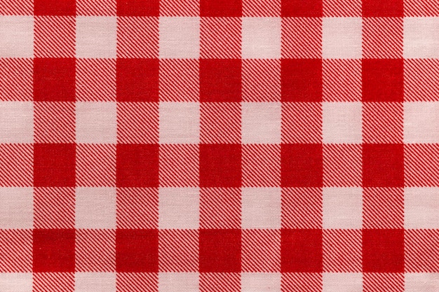 Textura de patrón de tela escocesa de primer plano y fondo textil