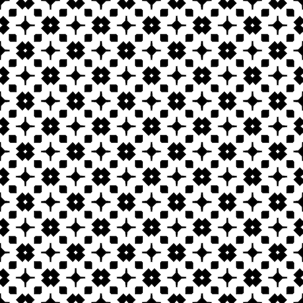 Textura de patrones sin fisuras en blanco y negro Diseño gráfico ornamental en escala de grises Adornos de mosaico Plantilla de patrón Ilustración vectorial EPS10