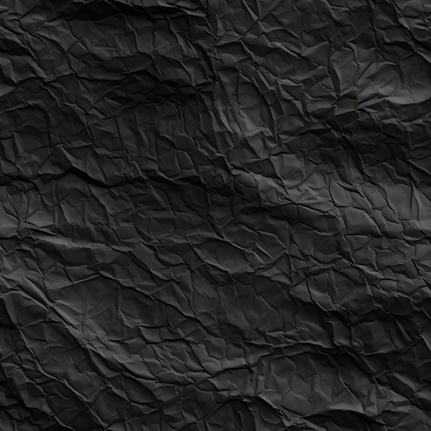 Textura perfeita de papel preto amassado e texturizado