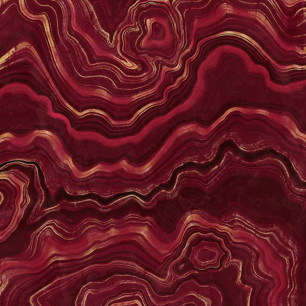 Textura de piedra de ágata roja con vetas de oro