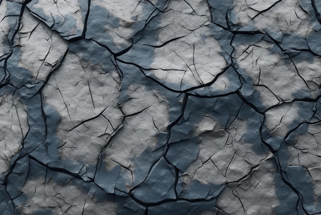 Foto textura de piedra agrietada de fondo generativo ai