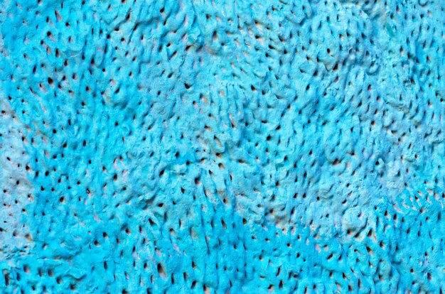 Foto textura de piedra azul con agujeros, hormigón, roca.