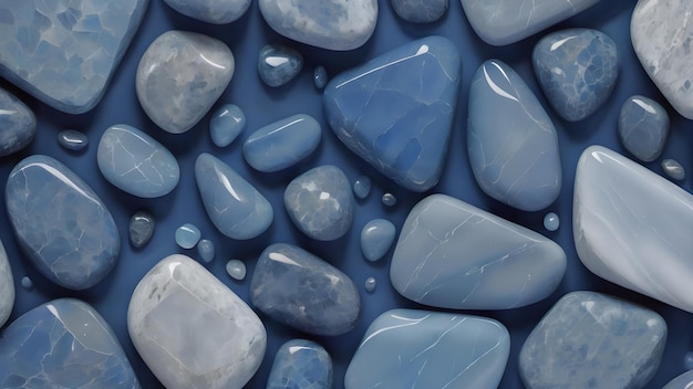 Textura de piedra azul marino pálido Fondo de diferentes tonos de piedras azules