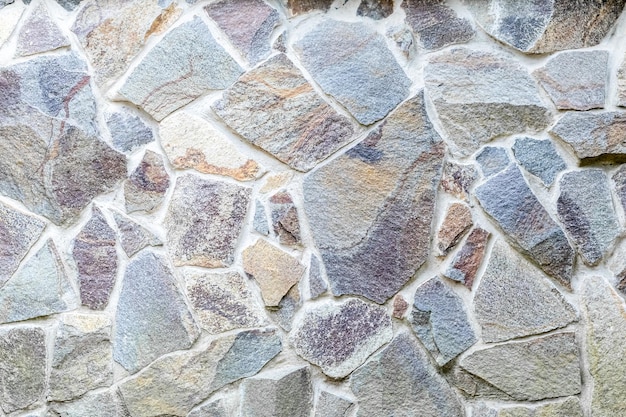 Textura de piedra gris estilo retro Fondo de pared de ladrillo Patrón de rocas abstractas Superficie texturizada de piedras grises Telón de fondo natural Edificio de fachada desgastada Mosaico de ladrillos Superficie grunge