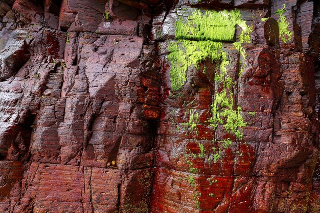 Textura de piedra pizarra en Playa las catedrales Ribadeo.