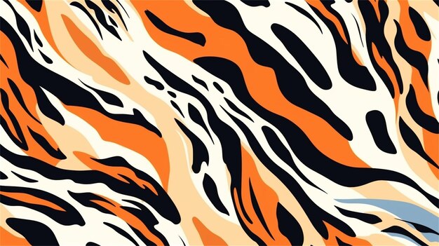 Textura de piel de animal de tigre Fondo abstracto Ilustración vectorial para su diseño