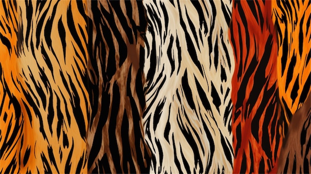 Textura de piel de animal de tigre Fondo abstracto Ilustración vectorial para su diseño