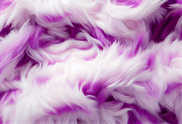 Textura de piel blanca violeta patrón de superficie esponjosa y suave de fibra violeta magenta IA generativa