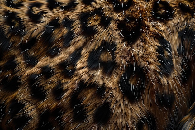 La textura de la piel de leopardo diseño de pelaje retro cerca de la belleza salvaje