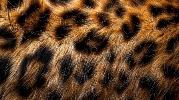 Foto la textura de la piel de leopardo el patrón sin costuras capturando la intrincada belleza del pelo felino en fotografía hd