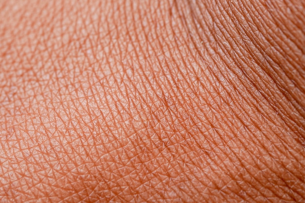 Foto textura de la piel. piel oscura de macro de mano de mujer.