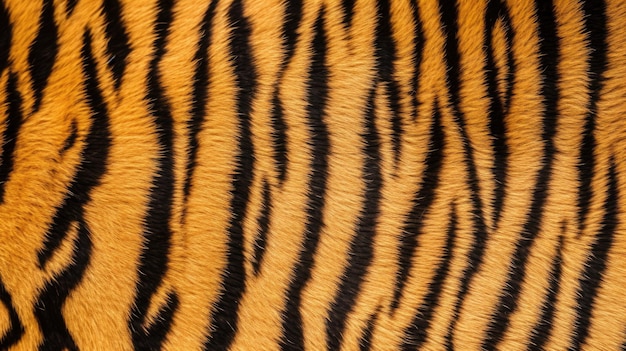 Foto textura de la piel de tigre en primer plano con fondo plano