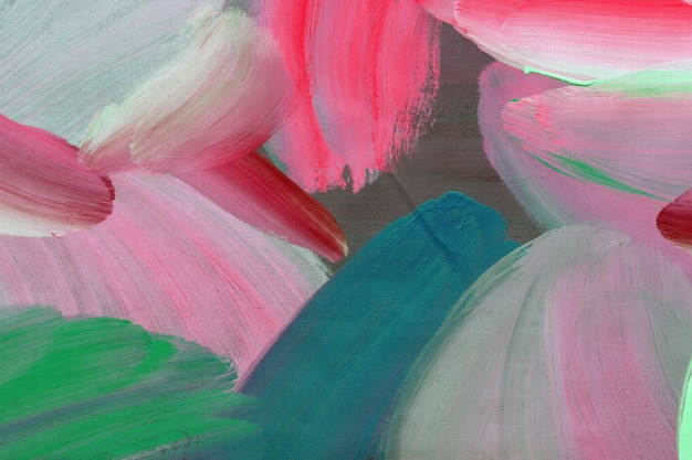 Textura de pintura acrílica rosa verde pintoresca Fondo pintado a mano