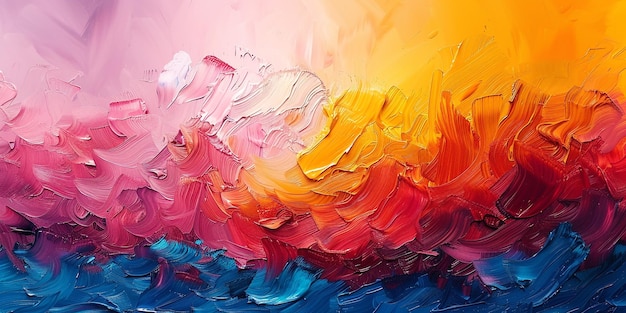 Foto textura de pintura al óleo abstracta en lienzo