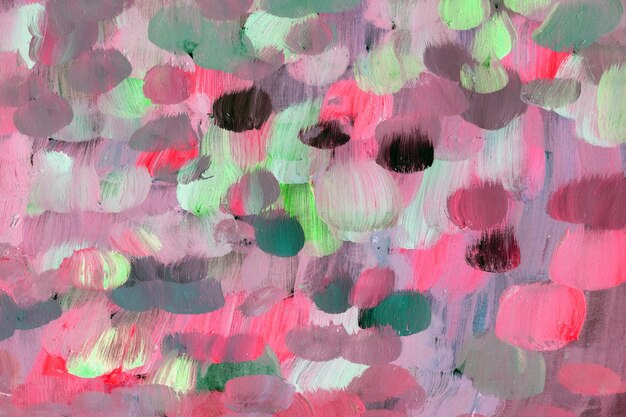 Textura de pintura al óleo acrílica verde rosa
