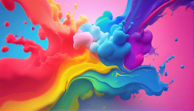 Textura de pintura de ilustración en un arco iris de tonos