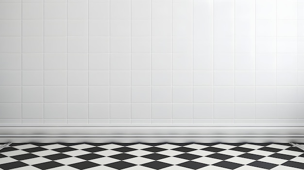 Foto textura de piso de baño de fondo a cuadros de pared de azulejo blanco