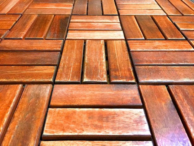 Foto textura de piso de madera de mosaico de listón