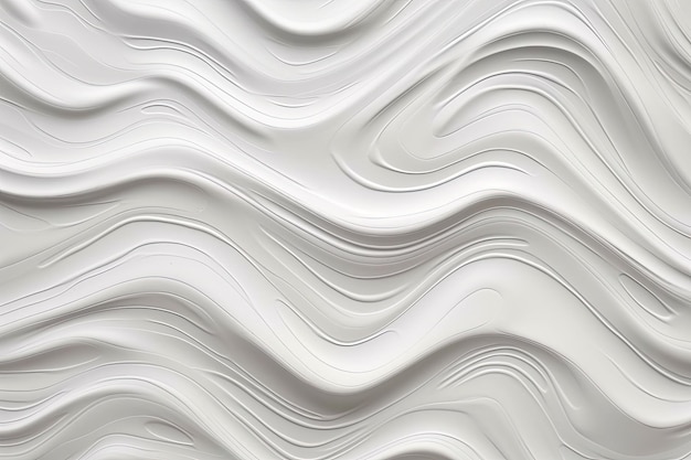 Textura plástica ondulada branca líquida Folha de silicone enrugada Ilustração generativa de IA