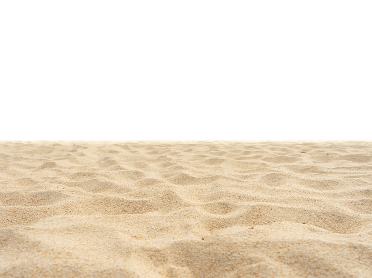 Foto textura de la playa de arena de la naturaleza en el sol de verano aislado en textura de arena blanca en la naturaleza naturaleza y viajes