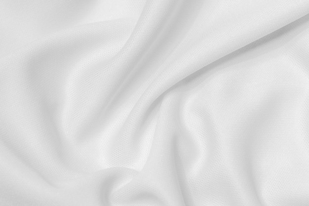 Textura de poliéster de tela blanca y fondo textil