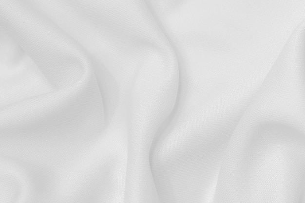 Textura de poliéster de tela blanca y fondo textil