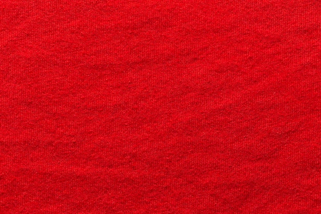 Textura de poliéster de tela de tela de color rojo y fondo textil