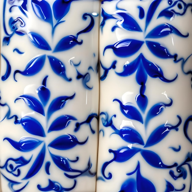 Foto una textura de porcelana azul y blanca que son elegantes