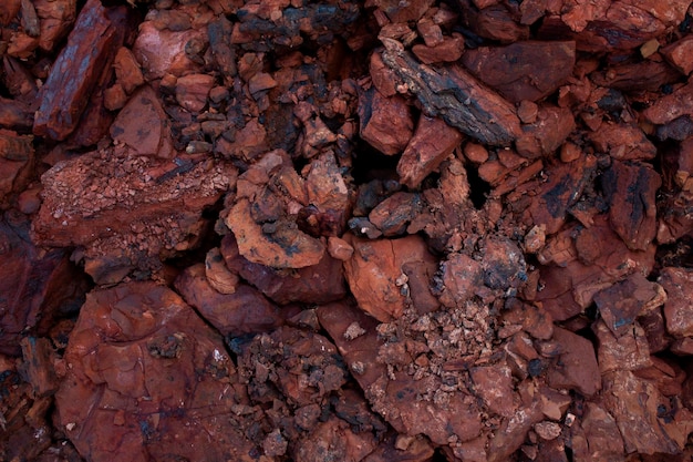 Textura de primer plano de carbón de formación rocosa