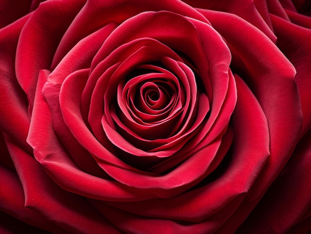 Foto textura de primer plano de una rosa roja de fondo rojo natural