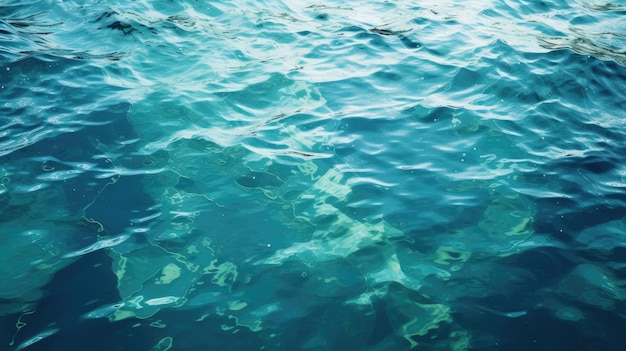 La textura que se asemeja al agua en el océano un fondo azul.