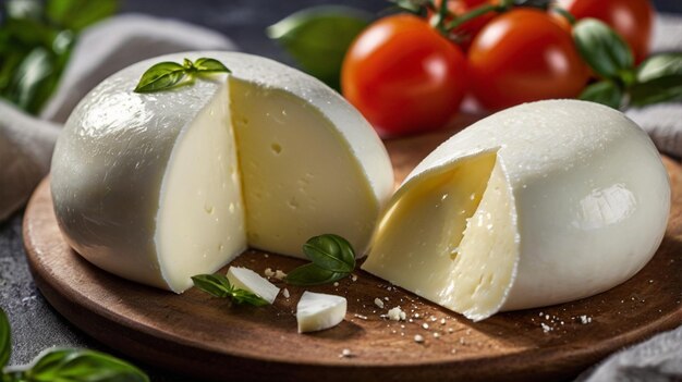 Textura del queso Una imagen detallada del queso mozzarella fresco