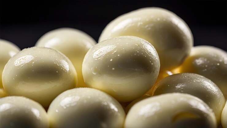 Textura del queso Una imagen detallada del queso mozzarella fresco