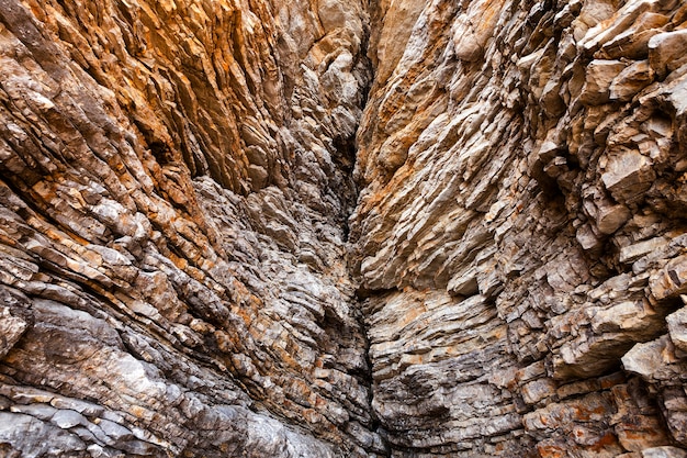 Textura de la roca de la rotura. De cerca.