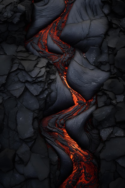 Textura de las rocas volcánicas con lava