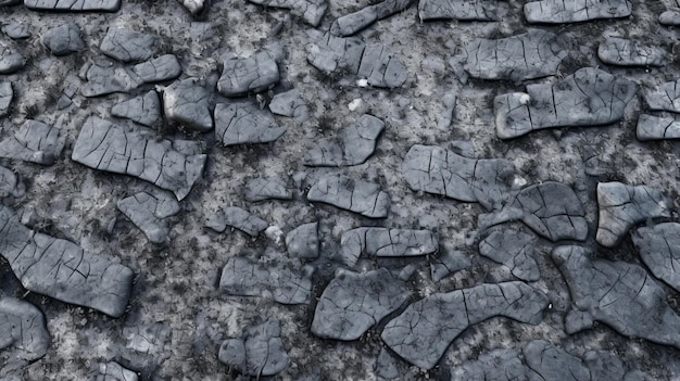 Textura rocosa y tonos terrosos en el detalle del suelo de asfalto IA generativa