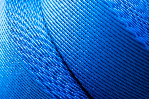 Textura de rollo de correa textil azul