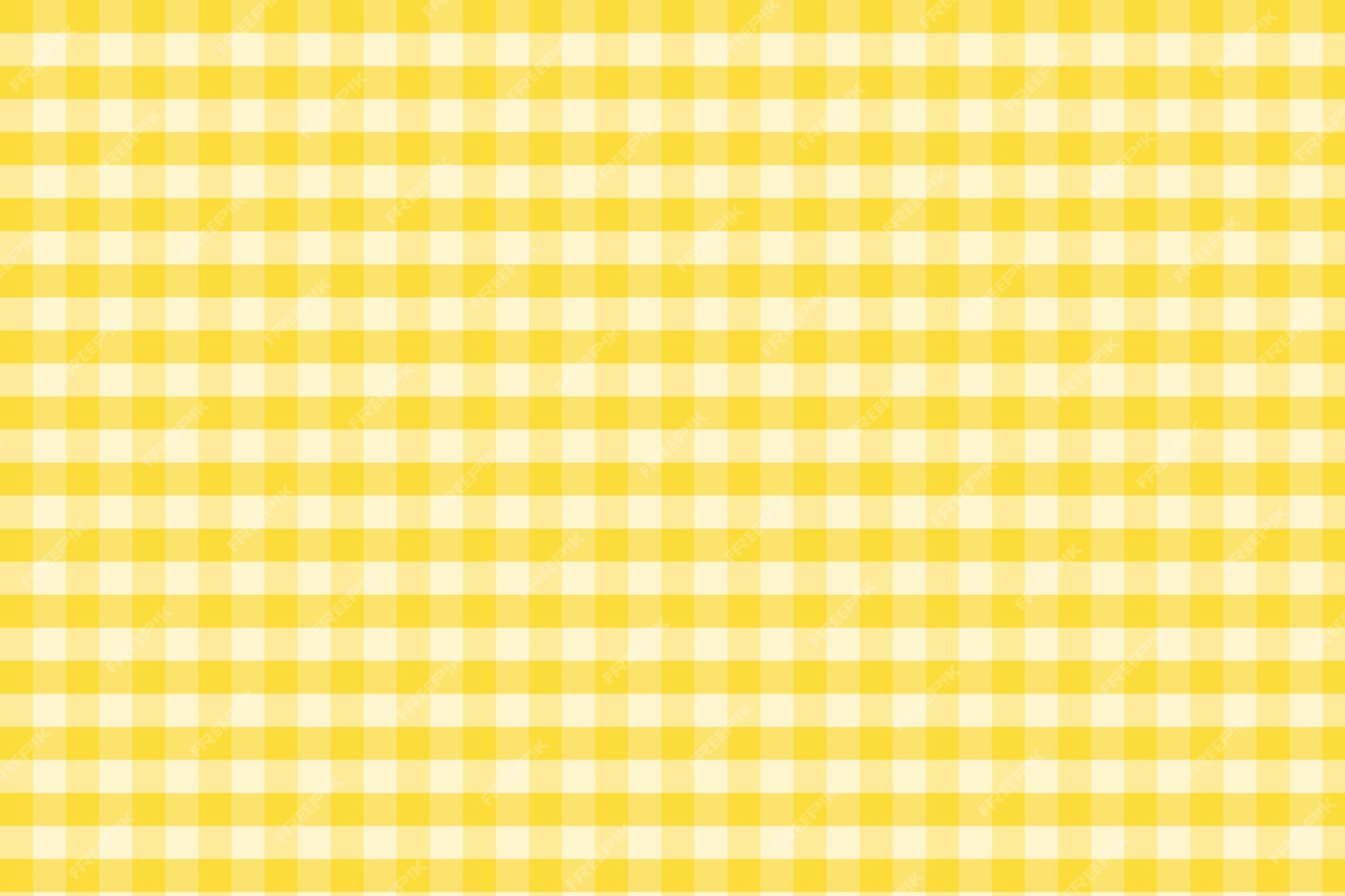 Textura sem costura de vetor xadrez padrão amarelo na caixa