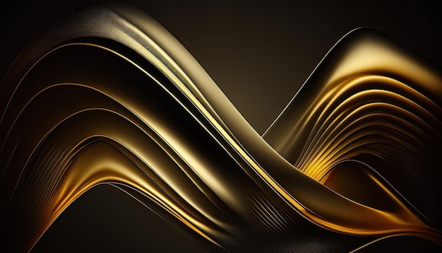 Textura suave de fundo de papel de parede gradiente preto e dourado Feito por AIInteligência artificial
