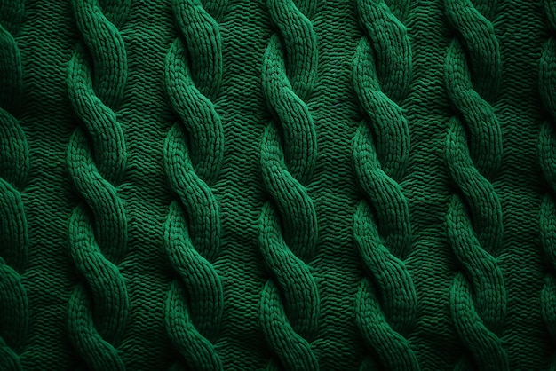 La textura de un suéter verde