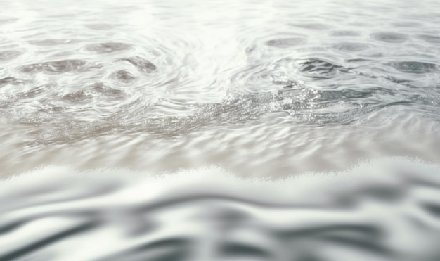 Textura de la superficie del agua tranquila con ondas y salpicaduras