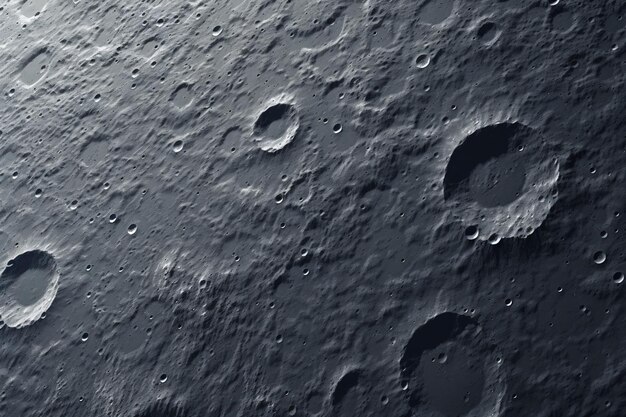 Foto textura de la superficie de la luna texturas de la luna textura de fondo textura de primer plano de la luna tectura de la luna negra papel tapiz de la tierra lunar textura de tierra de la luna ai generativa