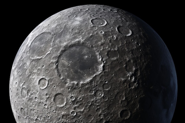 Foto textura de la superficie de la luna texturas de la luna textura de fondo textura de primer plano de la luna tectura de la luna negra papel tapiz de la tierra lunar textura de tierra de la luna ai generativa