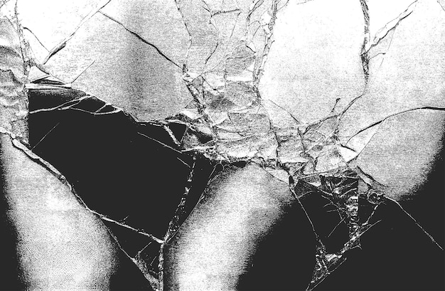 Textura de superposición angustiada de piedra de hormigón agrietada o fondo de grunge de asfalto ilustración de vector de semitono abstracto