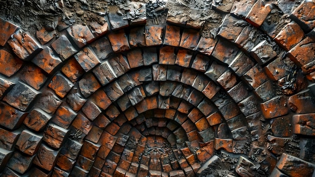 Textura del techo de la cúpula de ladrillo antigua