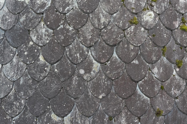Textura del techo de pizarra en Noruega