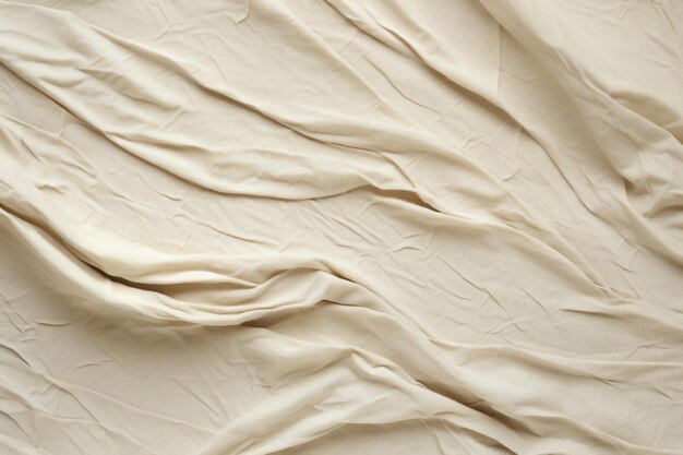 Textura tejida ensamblada de material de lino superficie drapeada suave de pliegue de tela de lino de color beige neutro