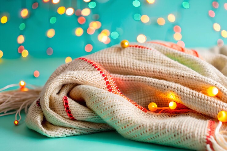 Una textura tejida que imita sutilmente una tela tejida a mano luces bokeh pastel flotan a través de la superficie