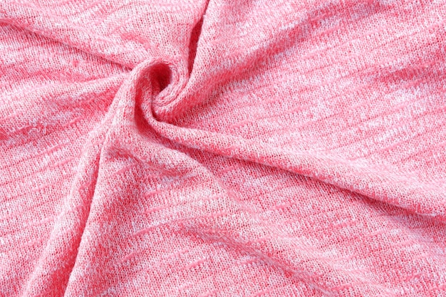 Textura de tejido de punto rosa transparente con hermoso primer plano y elegante fondo de detalle de tela