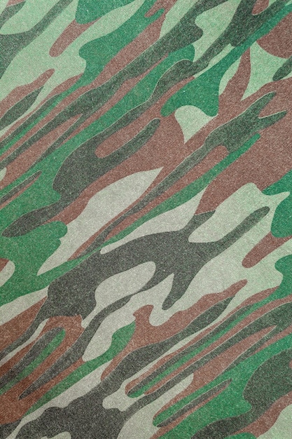 Textura de tela de algodón de camuflaje verde marrón